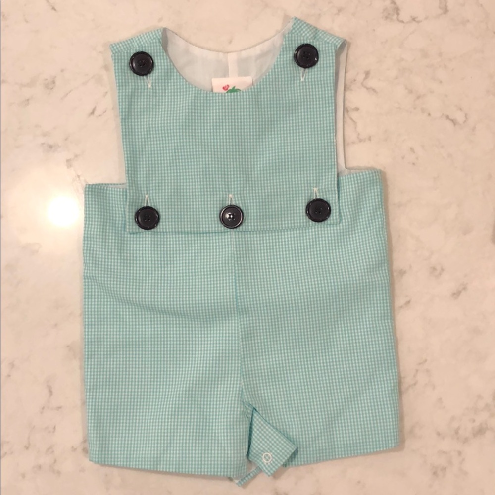 NWOT turquoise John John by Shrimp & Grits Kids